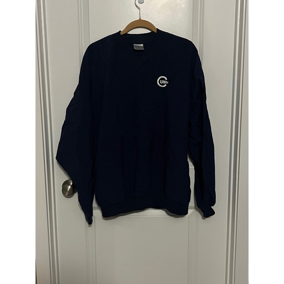 Munsingwear Other - Munsingwear Chicago Cubs Baseball Nylon Pullover V Neck Jacket Mens XL Navy